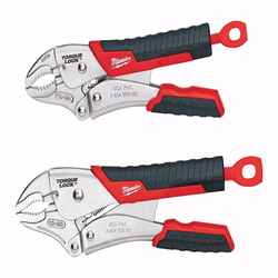Milwaukee Torque Lock 2 pc Forged Alloy Steel Curved Jaw Pliers Set 7 and 10 in. L
