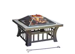 Living Accents Square Wood Fire Pit 20 in. H x 30 in. W x 30 in. D Steel