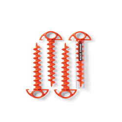 Orange Screw 7/8 in. W X 9-1/2 in. L Orange Ground Anchor 4 pk