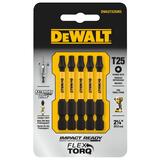 DeWalt Impact Ready 2 in. L x T25 in. 1/4 in. 5 pc. Screwdriver Bit Torx