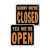 Hy-Ko Hy-Glo English Black Open/Close Sign 14.5 in. H x 18.5 in. W