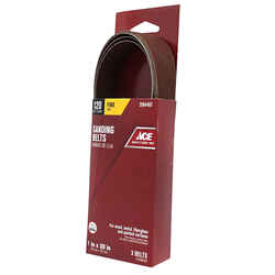 Ace 30 in. L x 1 in. W Aluminum Oxide Sanding Belt 120 Grit Fine 3 pk