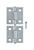 Ace 2.75 in. W x 1-1/2 in. L Zinc Plated Steel Narrow Hinge 2 pk