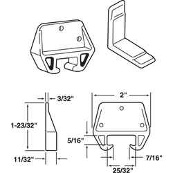 Prime-Line 3/4 in. L Plastic Drawer Track Guide 1 pk