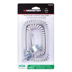Monster Cable 12 ft. L Telephone Handset Coil Cord Almond
