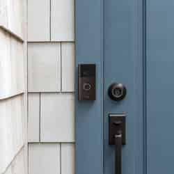 Ring Venetian Bronze Metal/Plastic Wireless Video Doorbell Brown