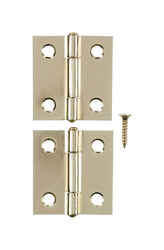 Ace 2.75 in. W x 1-1/2 in. L Bright Brass Brass Narrow Hinge 2 pk