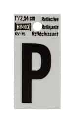 Hy-Ko 1 in. Reflective Black P Self-Adhesive Vinyl Letter