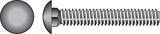 HILLMAN 1/4 Dia. x 5 in. L Zinc-Plated Steel Carriage Bolt 100 pk
