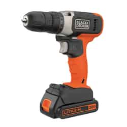 Black and Decker 20 volt 3/8 in. Cordless Compact Drill/Driver Kit 650 rpm 1