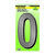 Hy-Ko Plastic 6 in. 0 Black Nail-On Number Reflective