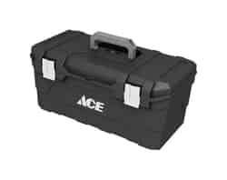 Ace 23 in. Plastic 9.25 in. W x 10.5 in. H Toolbox Black