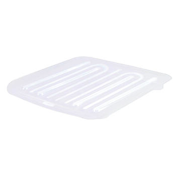 Rubbermaid 15.3 in. W x 14.3 in. L x 1.3 in. H Clear Plastic Dish Drainer