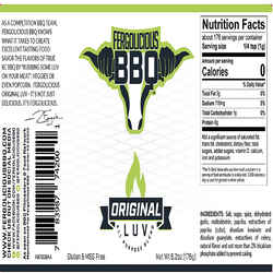 Fergolicious Luv BBQ Seasoning Rub 6.2 oz
