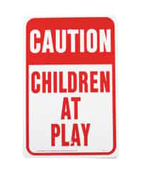 Hy-Ko English 18 in. H x 12 in. W Aluminum Caution Children at Play Sign
