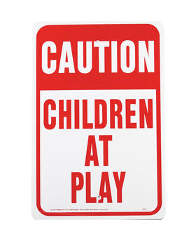 Hy-Ko English 18 in. H x 12 in. W Aluminum Caution Children at Play Sign