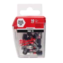 Milwaukee SHOCKWAVE Square Recess 1 in. L x #2 Impact Insert Bit Set 1/4 in. Hex Shank 10 pc.
