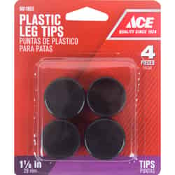 Ace Plastic Leg Tip Black Round 1-1/8 in. W 4 pk