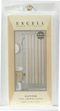 Excell 70 in. H x 72 in. W White Glitter Shower Curtain