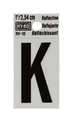 Hy-Ko Reflective Black 1 in. K Self-Adhesive Vinyl Letter