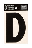 Hy-Ko 3 in. Black Vinyl Self-Adhesive Letter D 1 pc.