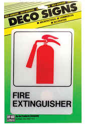 Hy-Ko Deco English White Informational Sign 7 in. H x 5 in. W