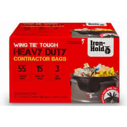 Iron Hold 55 gal. Contractor Bags Twist Tie 15 pk