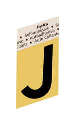 Hy-Ko Aluminum Black 1-1/2 in. J Self-Adhesive Letter