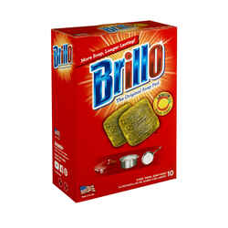 Brillo Heavy Duty Steel Wool Pads For Multi-Purpose 10 pk