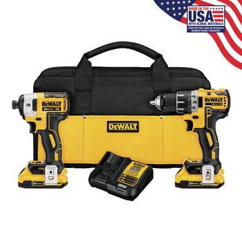 DeWalt 20V MAX XR 20 V Cordless Brushless 2 Compact Drill and Impact Driver Kit