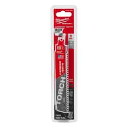 Milwaukee TORCH 1 in. W x 6 in. L Carbide Reciprocating Saw Blade 1 pk Thick Metal 7 TPI