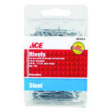 Ace 1/8 1/2 L Rivets Silver Steel 100 pk