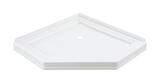 Delta 38-1/4 in. W x 38-1/4 in. L White Shower Base Plastic composite Back Center Neo-Angle