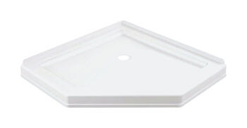 Delta 38-1/4 in. W x 38-1/4 in. L White Shower Base Plastic composite Back Center Neo-Angle