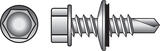 HILLMAN 10 x 1 in. L Hex Zinc-Plated Hex Washer Head Self- Drilling Screws 100 per box Steel