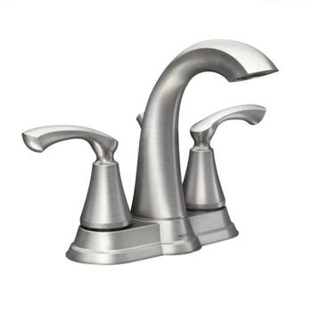 Moen Tiffin Tiffin Brushed Nickel Two-Handle Bathroom Faucet 4 in.