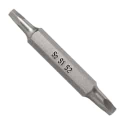 Ace Square Recess Double-Ended Screwdriver Bit S2 Tool Steel Hex Shank 1 pc. 1/4 in. #1/#2 in.