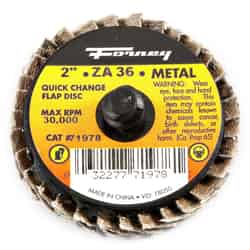 Forney Industries Quick Change 2 in. Dia. Zirconia Aluminum Oxide Flap Disc 36 Grit 30000 rpm 1