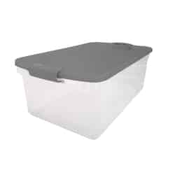 Homz Latching 10.625 in. H X 16 in. W X 28.75 in. D Stackable Storage Box