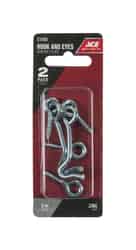Ace Small Zinc-Plated Steel 2 in. L Hook and Eye Silver 2 pk