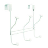 Amerock 9-5/16 in. L White Steel Medium Over the Door Multiple Hook 1 pk White