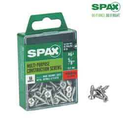 SPAX No. 6 x 5/8 in. L Phillips/Square Flat Zinc-Plated Steel Multi-Purpose Screw 50 each