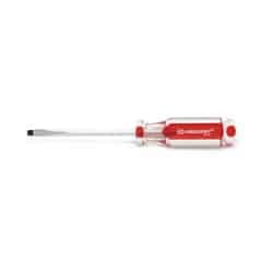 Crescent 4 in. Slotted 3/16 in. Screwdriver Metal Red 1 pc.