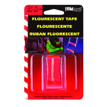 Trim Brite 3/4 in. W x 4 in. L Flourescent Red Reflective Tape