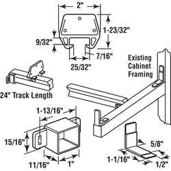 Prime-Line Plastic Track Replacement Set 1 pk