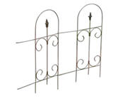 Panacea Living Accents 97 in. L x 32 in. H Steel Black Garden Fence