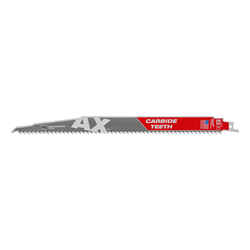 Milwaukee AX 12 in. L x 1 in. W Carbide Demolition Reciprocating Saw Blade 5 TPI 1 pk