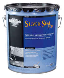 Black Jack Silver Seal 300 Gloss Silver Fibered Aluminum Roof Coating 4.75 gal