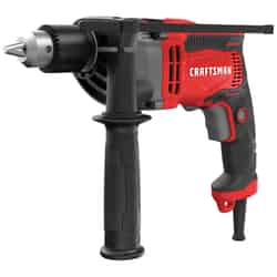 Craftsman 1/2 in. Keyed Corded Hammer Drill Kit 7 amps 3100 rpm 52700 bpm Red