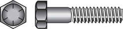 HILLMAN 9/16 in. Dia. x 2 in. L Heat Treated Yellow Dichromate Hex Head Cap Screw 25 box